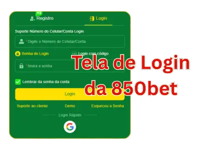 Acessando sua Conta 850bet Tela de Login da 850bet